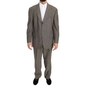Fendi Brown Wool Regular Single  Breasted Suit